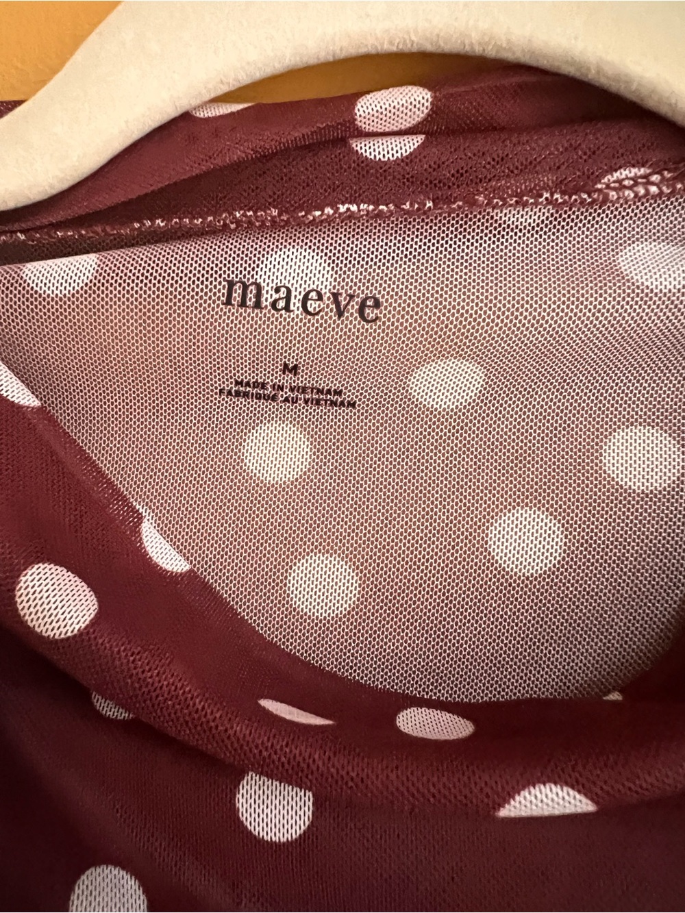 Maeve Brown Polka Dot Cap-Sleeve Draped Top - Picture 8 of 8